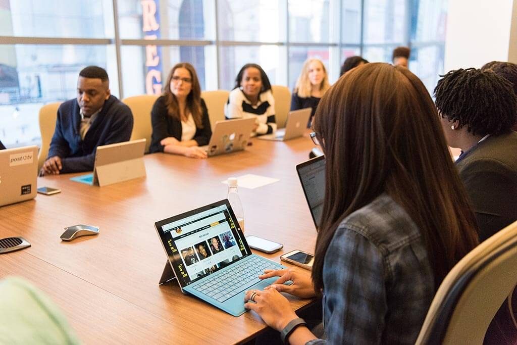 close up of people in a meeting